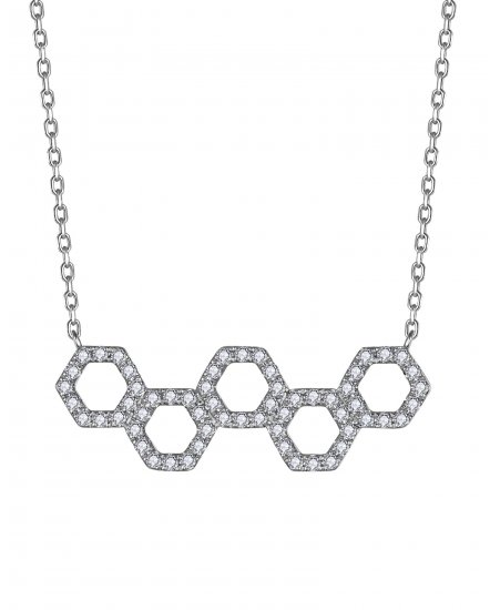 HEXAGON STYLE DIAMOND NECKLACE (TN1031)