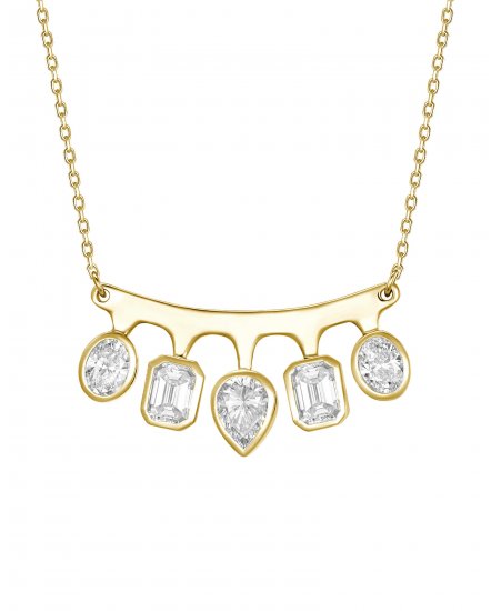CURVED STYLE DIAMOND NECKLACE (TN1042)