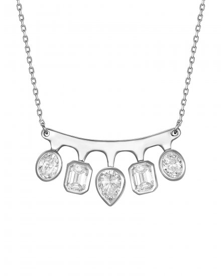 CURVED STYLE DIAMOND NECKLACE (TN1042)