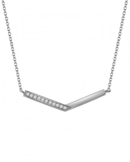 V SHAPE DIAMOND NECKLACE (TN219)