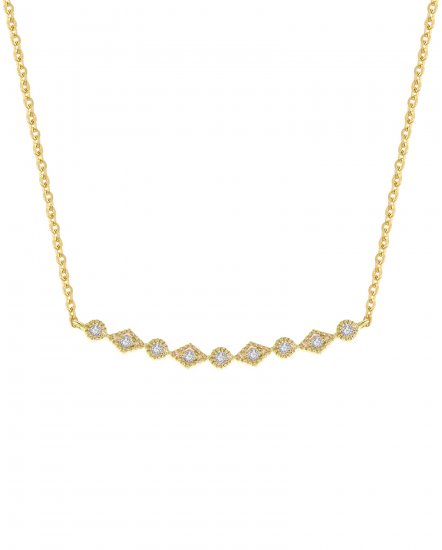 CURVED STYLE DIAMOND NECKLACE (TN222)