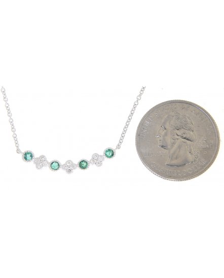 COLORED STONE DIAMOND NECKLACE (TN225)