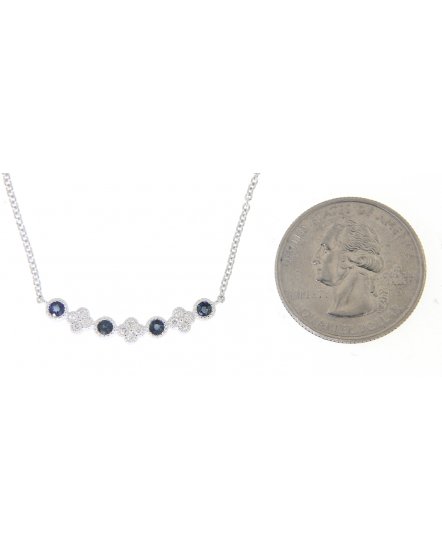 COLORED STONE DIAMOND NECKLACE (TN225)