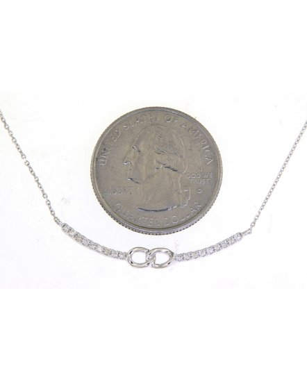 CURVED STYLE INTER LINKED DIAMOND NECKLACE (TN229)