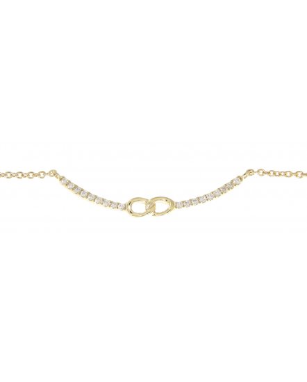 CURVED STYLE INTER LINKED DIAMOND NECKLACE (TN229)
