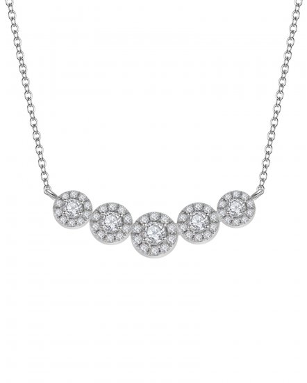 CURVED STYLE DIAMOND NECKLACE (TN243)