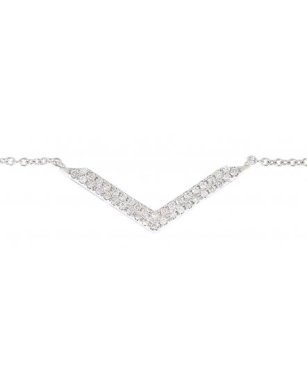 V SHAPE DIAMOND NECKLACE (TN249)