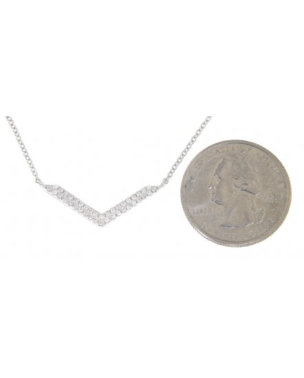 V SHAPE DIAMOND NECKLACE (TN249)