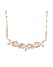 FOUR LEAF STYLE DIAMOND NECKLACE (TN252)