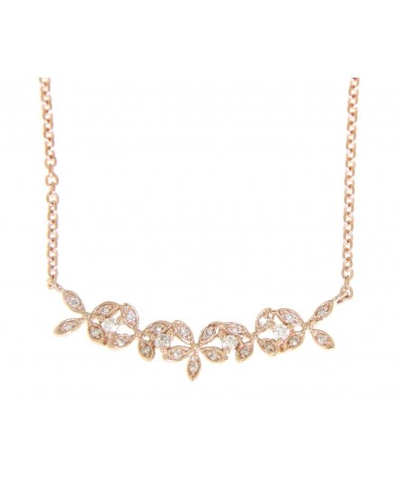 FOUR LEAF STYLE DIAMOND NECKLACE (TN252)