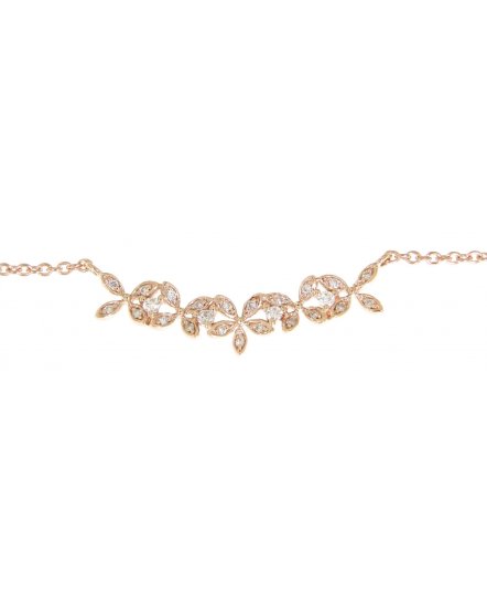 FOUR LEAF STYLE DIAMOND NECKLACE (TN252)