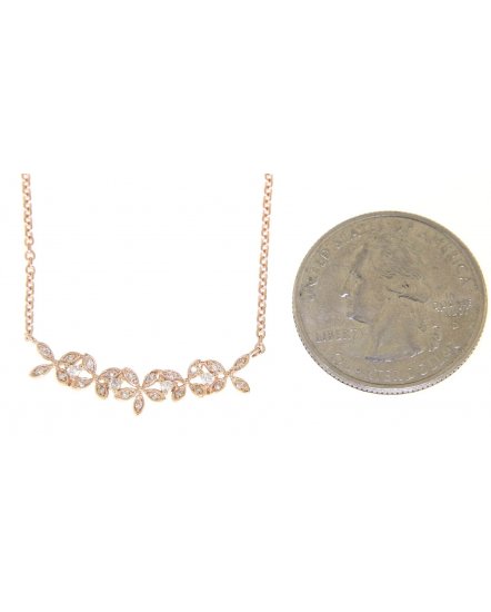 FOUR LEAF STYLE DIAMOND NECKLACE (TN252)