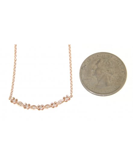 FLORAL STYLE DIAMOND NECKLACE (TN256)