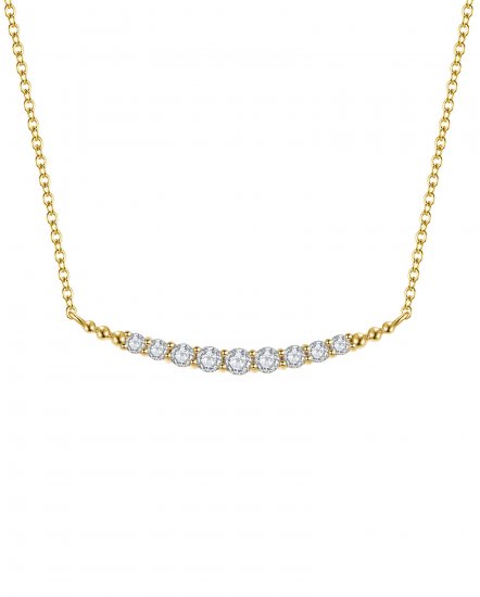 CURVED STYLE DIAMOND NECKLACE (TN258)