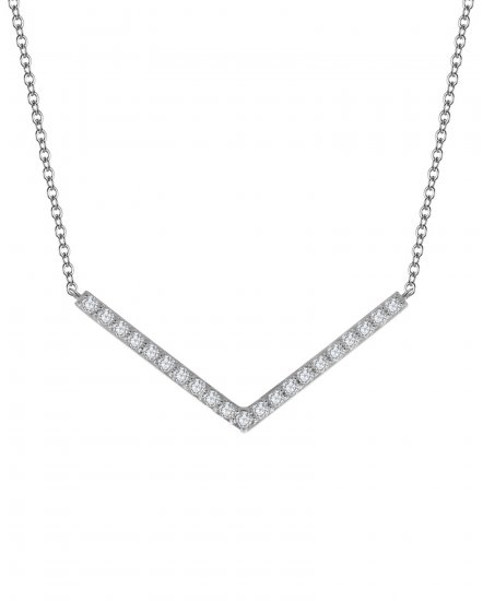  V SHAPE DIAMOND NECKLACE (TN262)