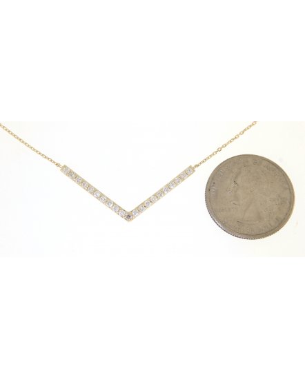  V SHAPE DIAMOND NECKLACE (TN262)