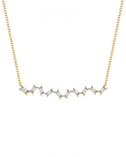 BAGUETTE DIAMOND NECKLACE (TN263)