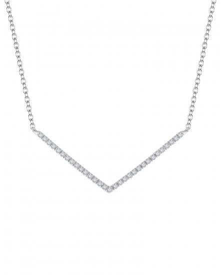  V SHAPE DIAMOND NECKLACE (TN265)