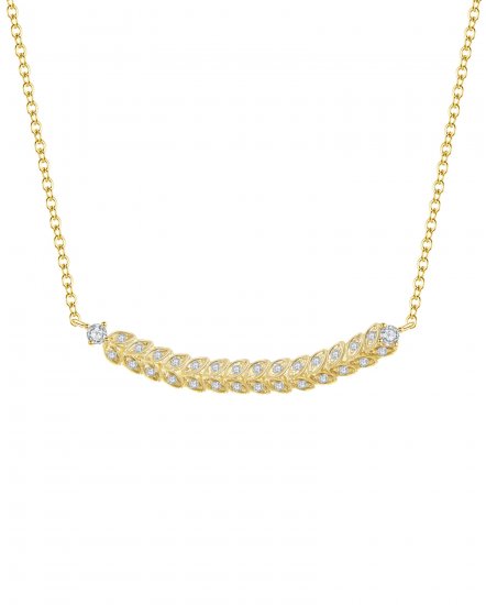 LEAF STYLE DIAMOND NECKLACE (TN266)