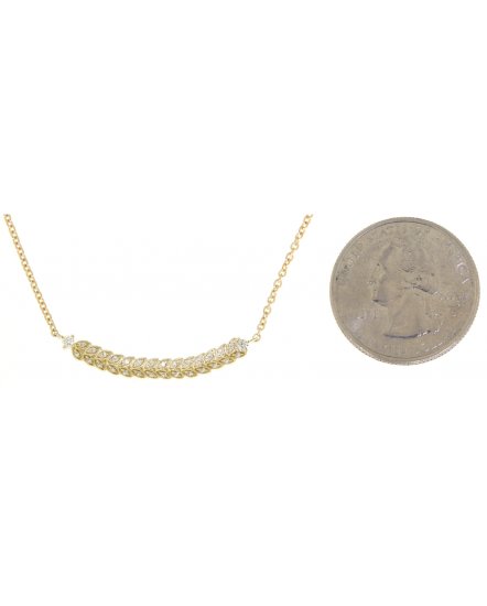 LEAF STYLE DIAMOND NECKLACE (TN266)