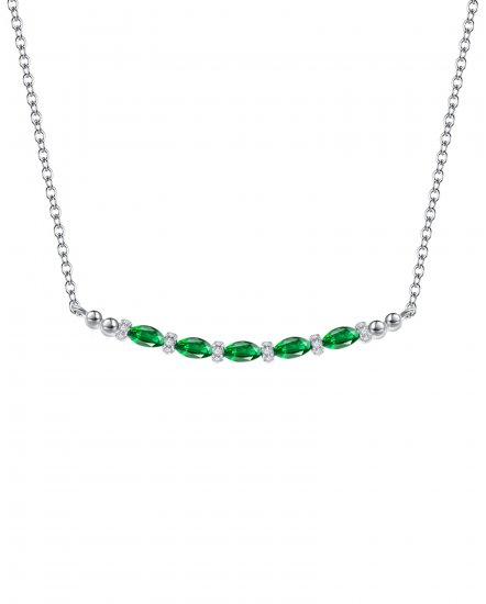 EMERALD MARQUISE  DIAMOND NECKLACE (TN267)