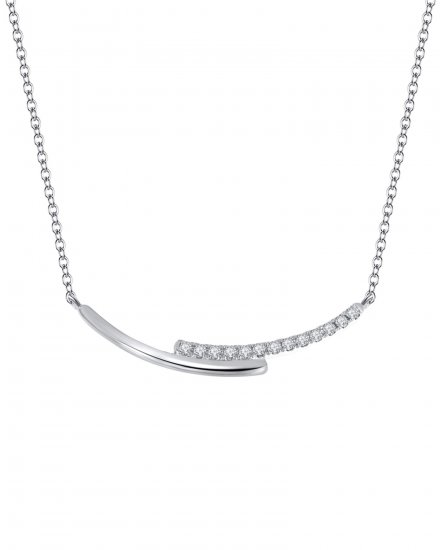 CURVED STYLE DIAMOND NECKLACE (TN268)