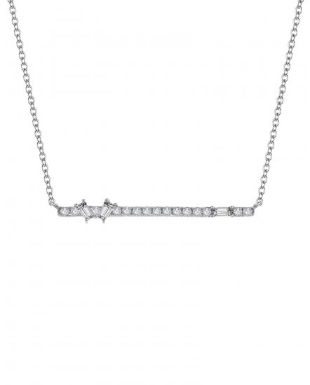 BAGUETTE DIAMOND NECKLACE (TN270)
