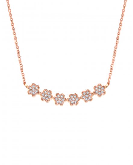 FLORAL STYLE DIAMOND NECKLACE (TN279)