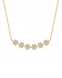 FLORAL STYLE DIAMOND NECKLACE (TN279)