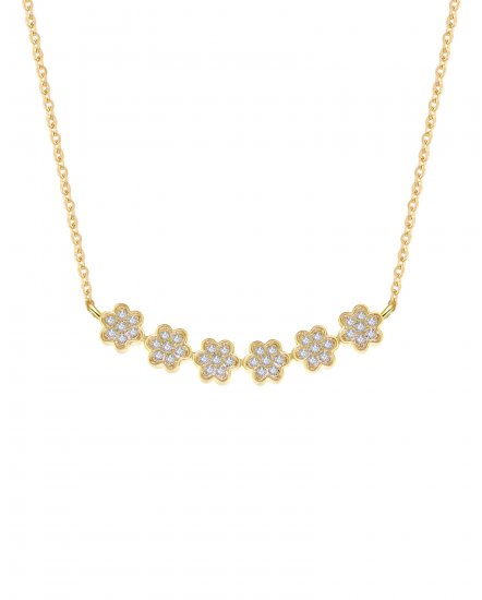 FLORAL STYLE DIAMOND NECKLACE (TN279)