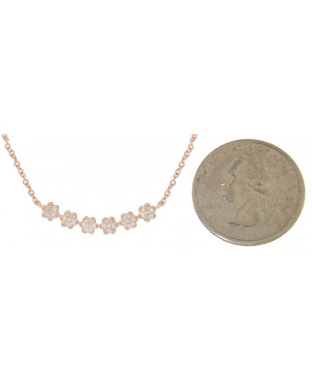 FLORAL STYLE DIAMOND NECKLACE (TN279)