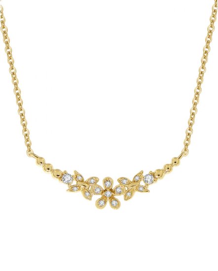 FLORAL STYLE DIAMOND NECKLACE (TN291)