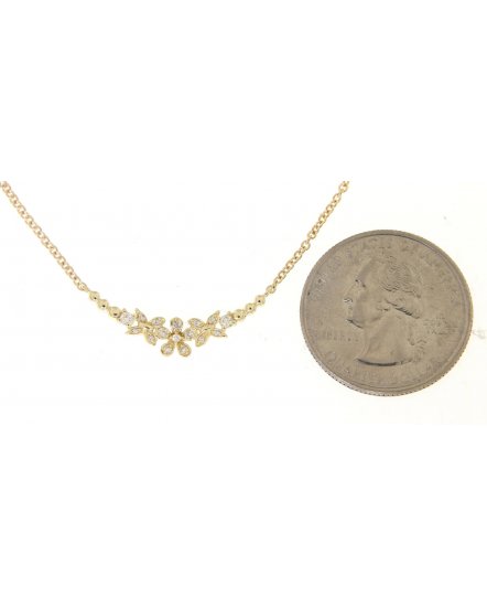 FLORAL STYLE DIAMOND NECKLACE (TN291)