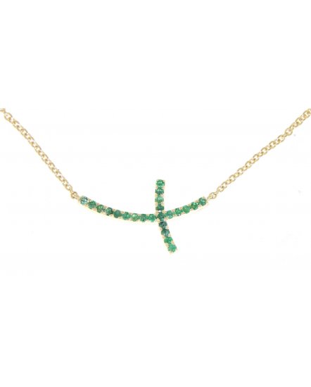 CROSS EMERALD NECKLACE (TN293)