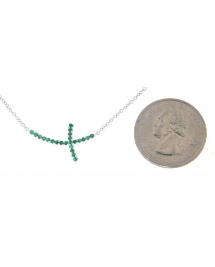 CROSS EMERALD NECKLACE (TN293)