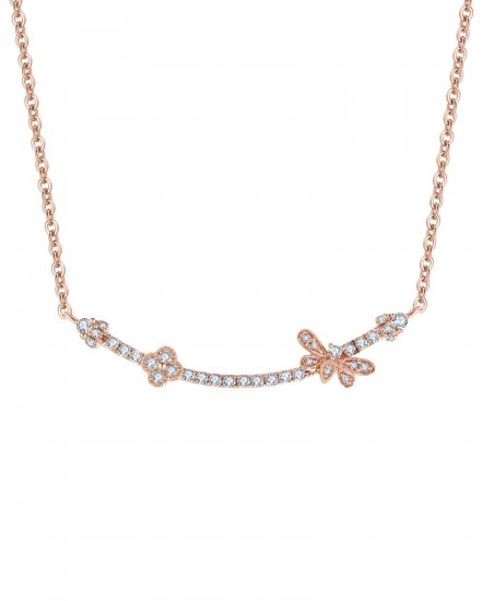 BUTTERFLY CLOVER DIAMOND NECKLACE (TN304)