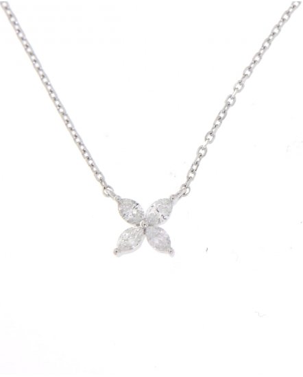 FOUR LEAF DIAMOND NECKLACE (TN344)