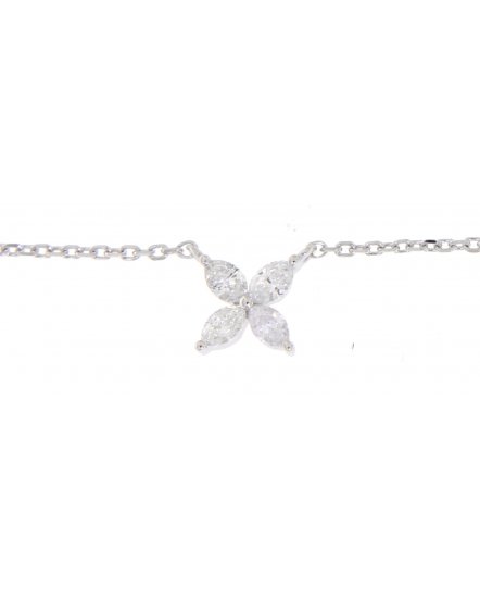 FOUR LEAF DIAMOND NECKLACE (TN344)