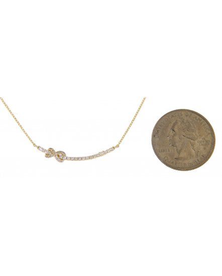 CURVED STYLE DIAMOND NECKLACE (TN349)
