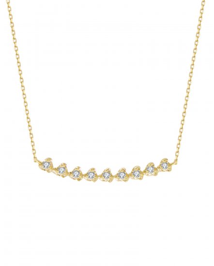 CURVED STYLE DIAMOND NECKLACE (TN356)