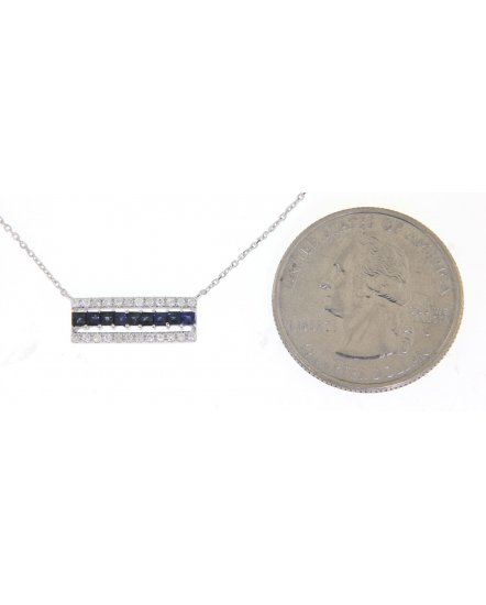 SAPPHIRE DIAMOND NECKLACE (TN380)