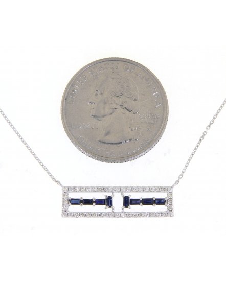 SAPPHIRE DIAMOND NECKLACE (TN387)