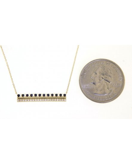 COLORED STONE DIAMOND NECKLACE (TN388)