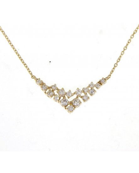 V STYLE DIAMOND NECKLACE (TN391)