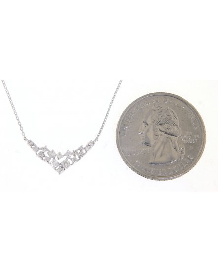 V STYLE DIAMOND NECKLACE (TN391)