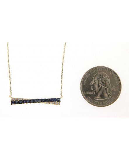 COLORED STONE DIAMOND NECKLACE (TN394)