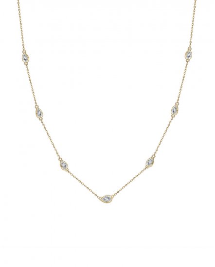 PEAR DIAMOND BY THE YARD NECKLACE (TN404)