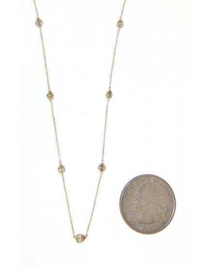 PEAR DIAMOND BY THE YARD NECKLACE (TN404)