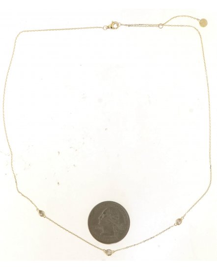 PEAR DIAMOND BY THE YARD NECKLACE (TN407)