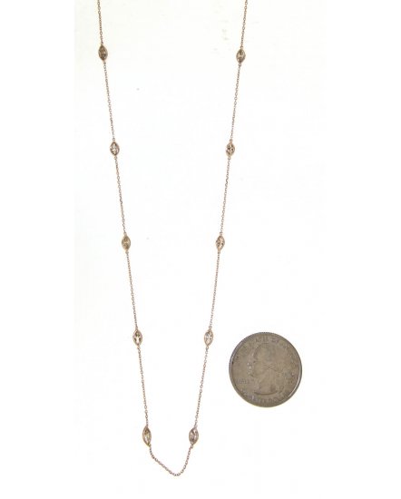 MARQUISE DIAMOND BY THE YARD NECKLACE (TN410)